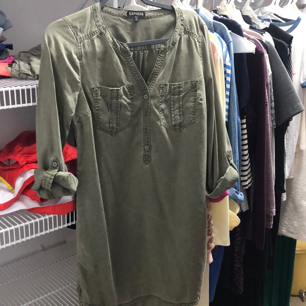 Olive green dress
